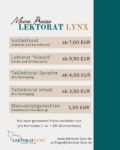 Meine aktuelle #preisliste ✨
Das Probelektorat ist kostenfrei. 

Du bist an einer Zusammenarbeit interessiert? Schreib mir gerne eine DM oder E-Mail an anfrage@lektorat-lynx.de.

Ich freue mich auf dich und deine Geschichte. 🧡

#Lektorat #lektoratfürselfpublisher #Manuskript #vfll #adm #freielektorin #buchliebe #books #autorenaufinstagram #Autorenleben #Schreibliebe #writer #romance #fantasy #romantasy #contemporaryromance #darkfantasy #DarkRomance